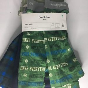 Men’s 3 Pk Goodfellow & Co Boxer Briefs Size M